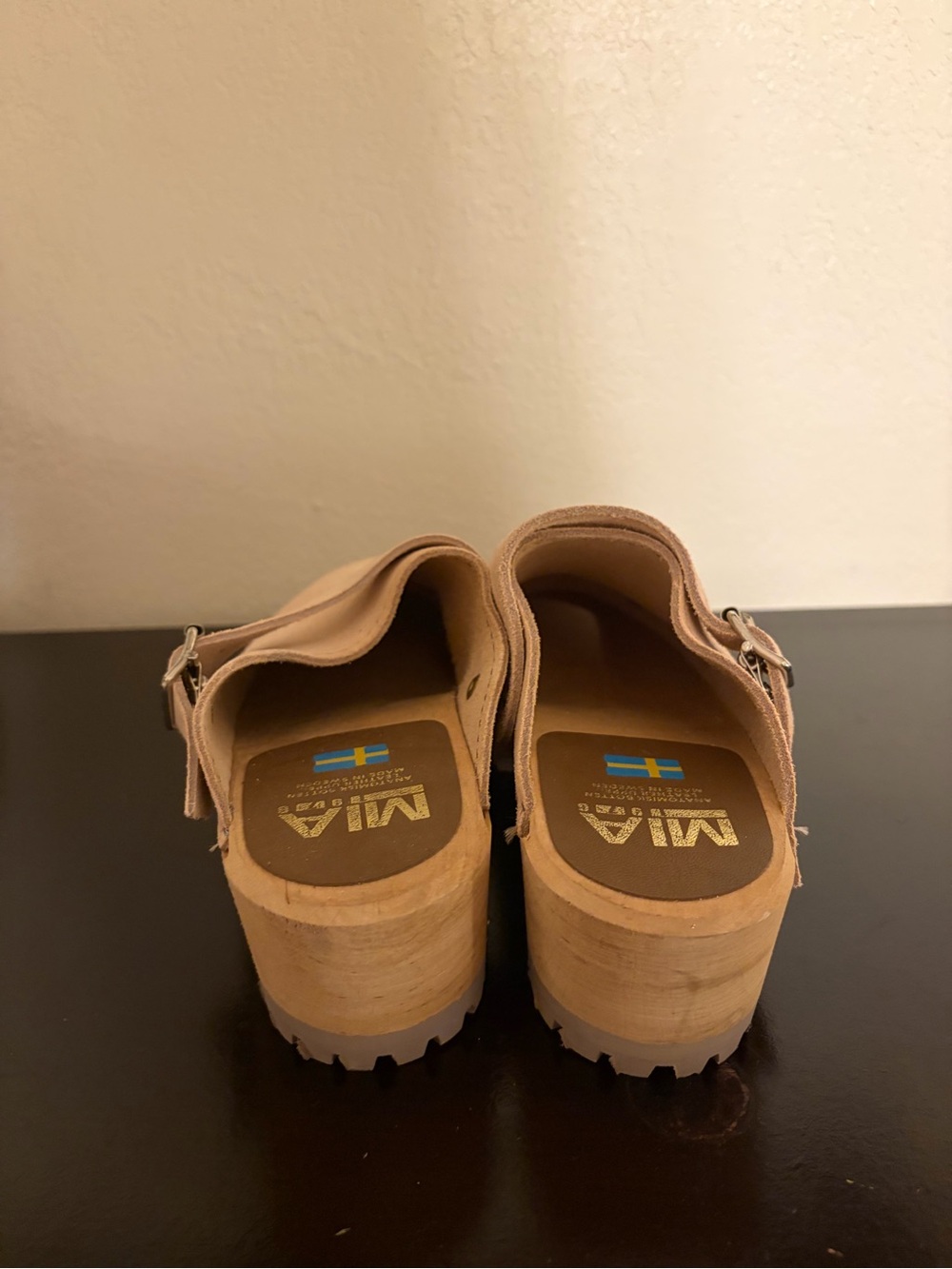 MIA Tan Suede Slip-On Clog with Buckle - Picture 3 of 3